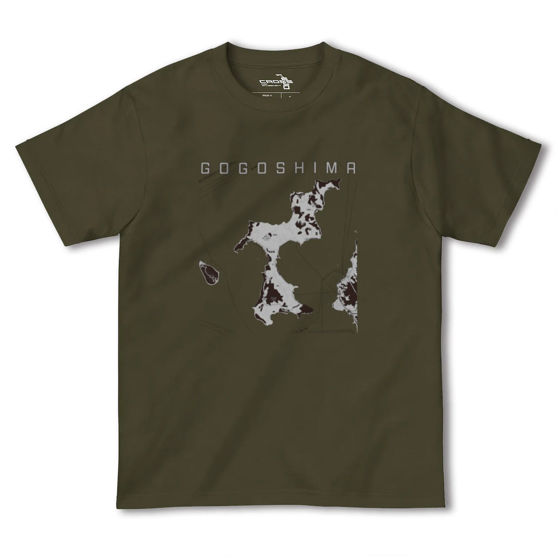 【興居島(愛媛県)】地図柄ヘビーウェイトTシャツ