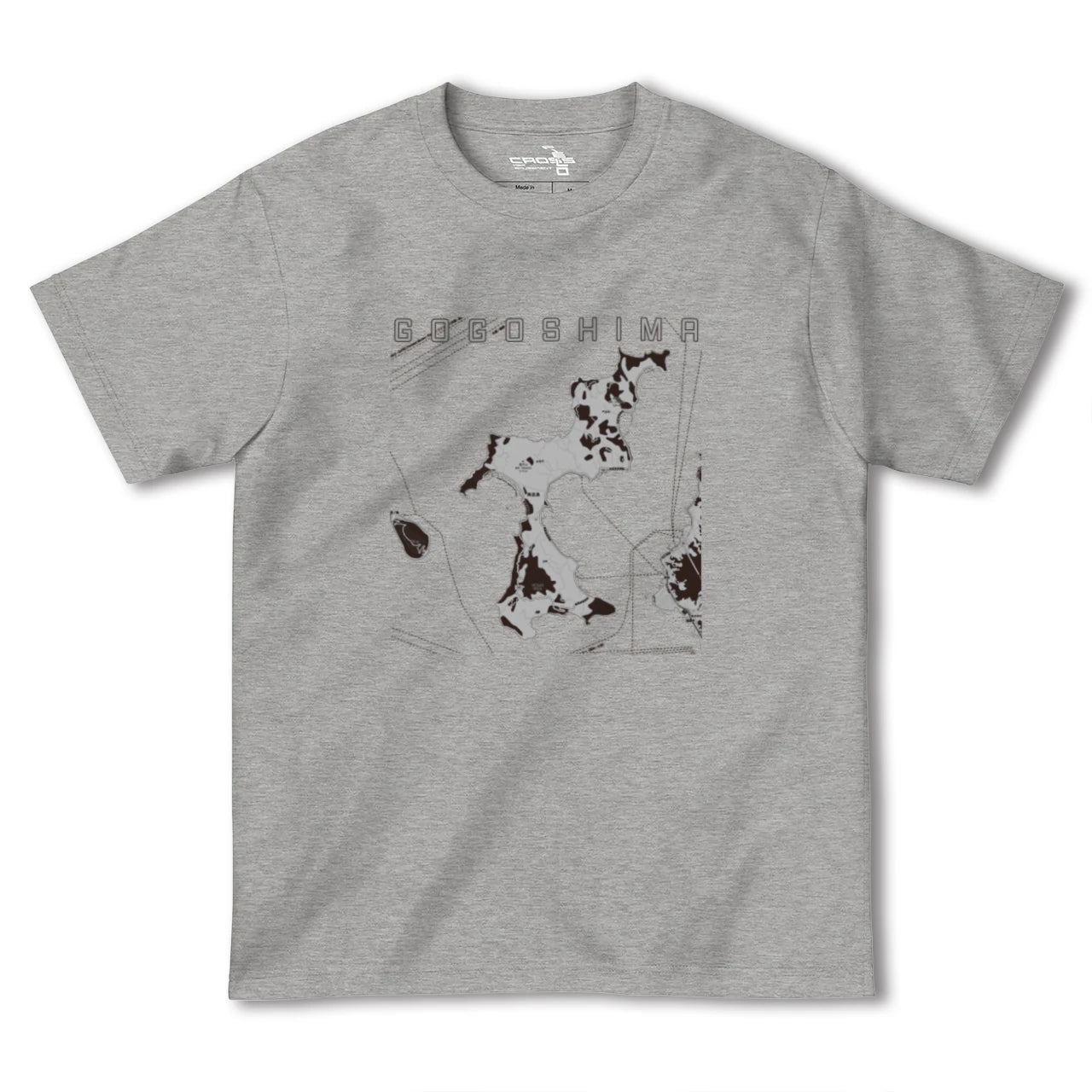 【興居島(愛媛県)】地図柄ヘビーウェイトTシャツ