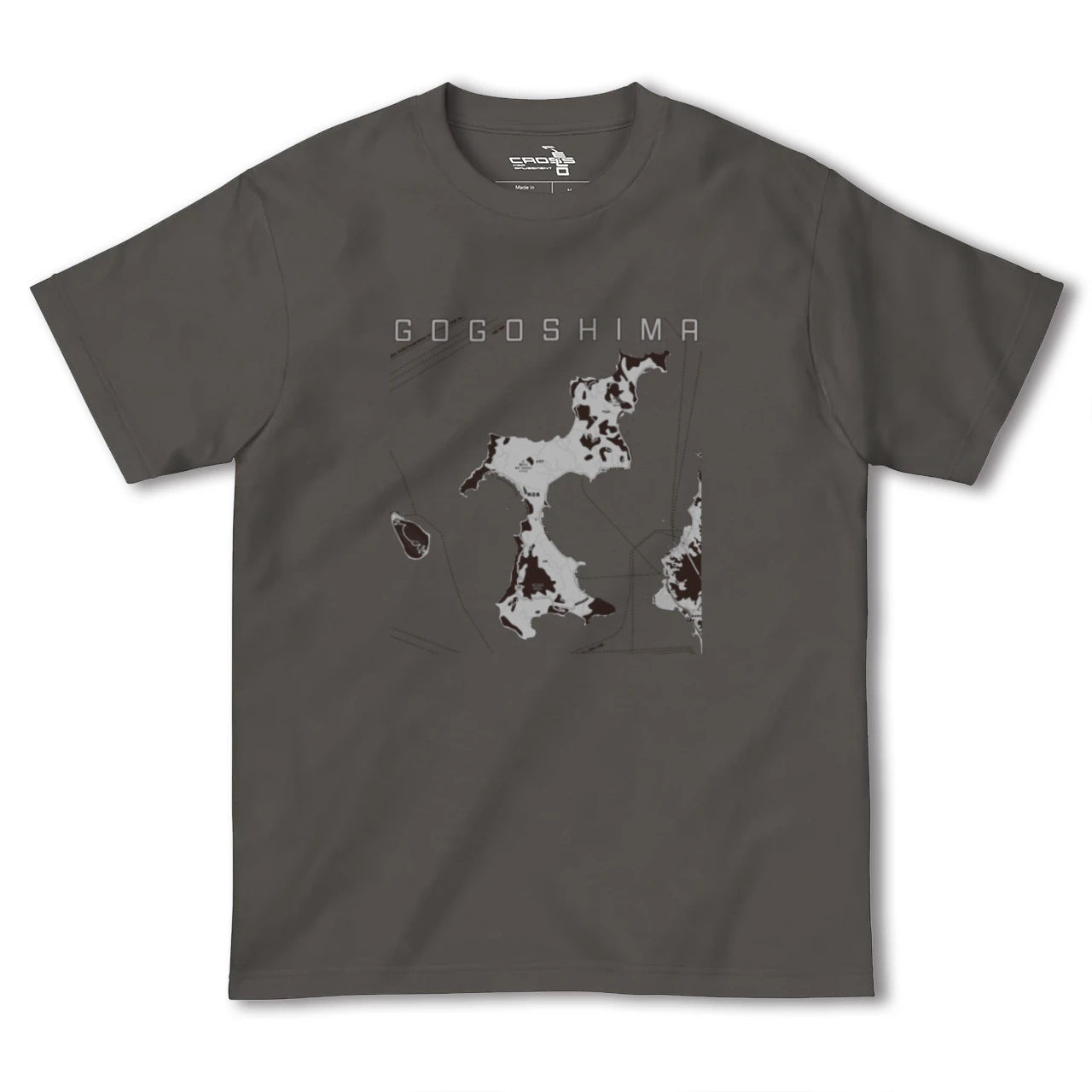 【興居島(愛媛県)】地図柄ヘビーウェイトTシャツ