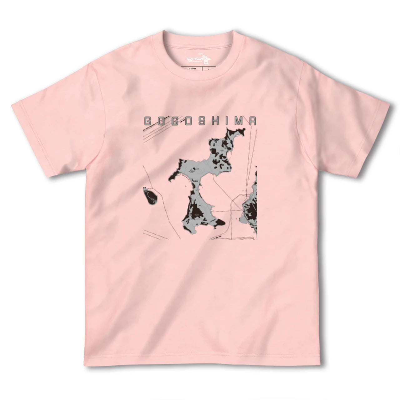 【興居島(愛媛県)】地図柄ヘビーウェイトTシャツ
