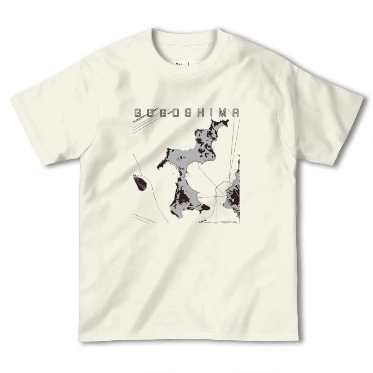 【興居島(愛媛県)】地図柄ヘビーウェイトTシャツ