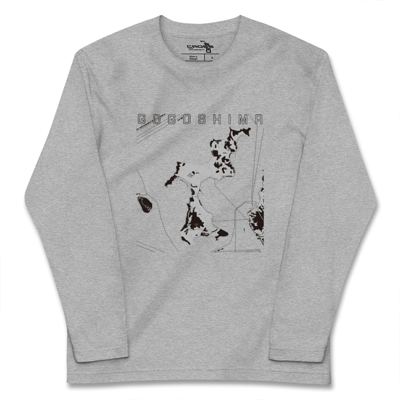 【興居島(愛媛県)】地図柄ロングスリーブTシャツ