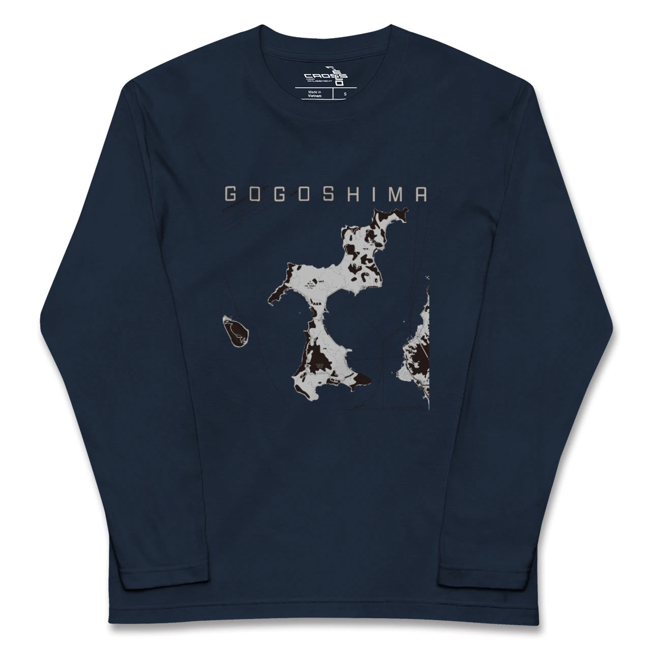 【興居島(愛媛県)】地図柄ロングスリーブTシャツ