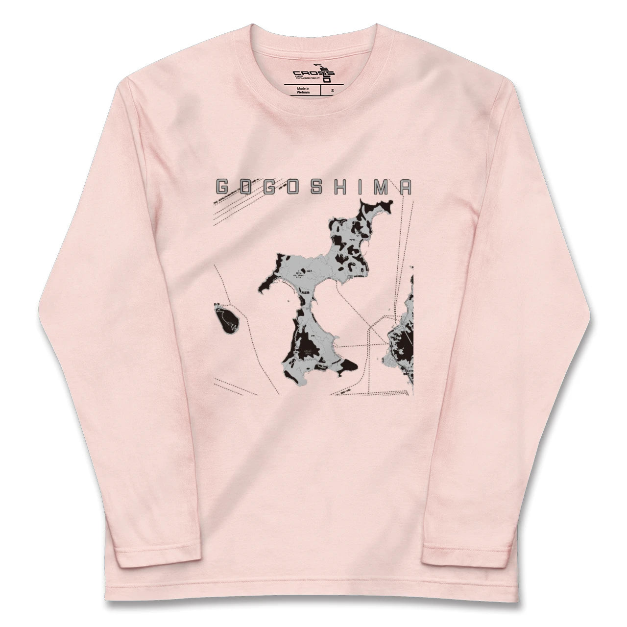 【興居島(愛媛県)】地図柄ロングスリーブTシャツ