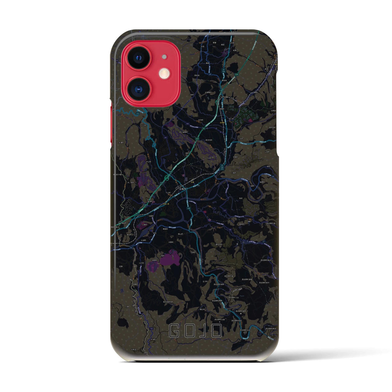 【五條(奈良県)】地図柄iPhoneケース(バックカバータイプ)