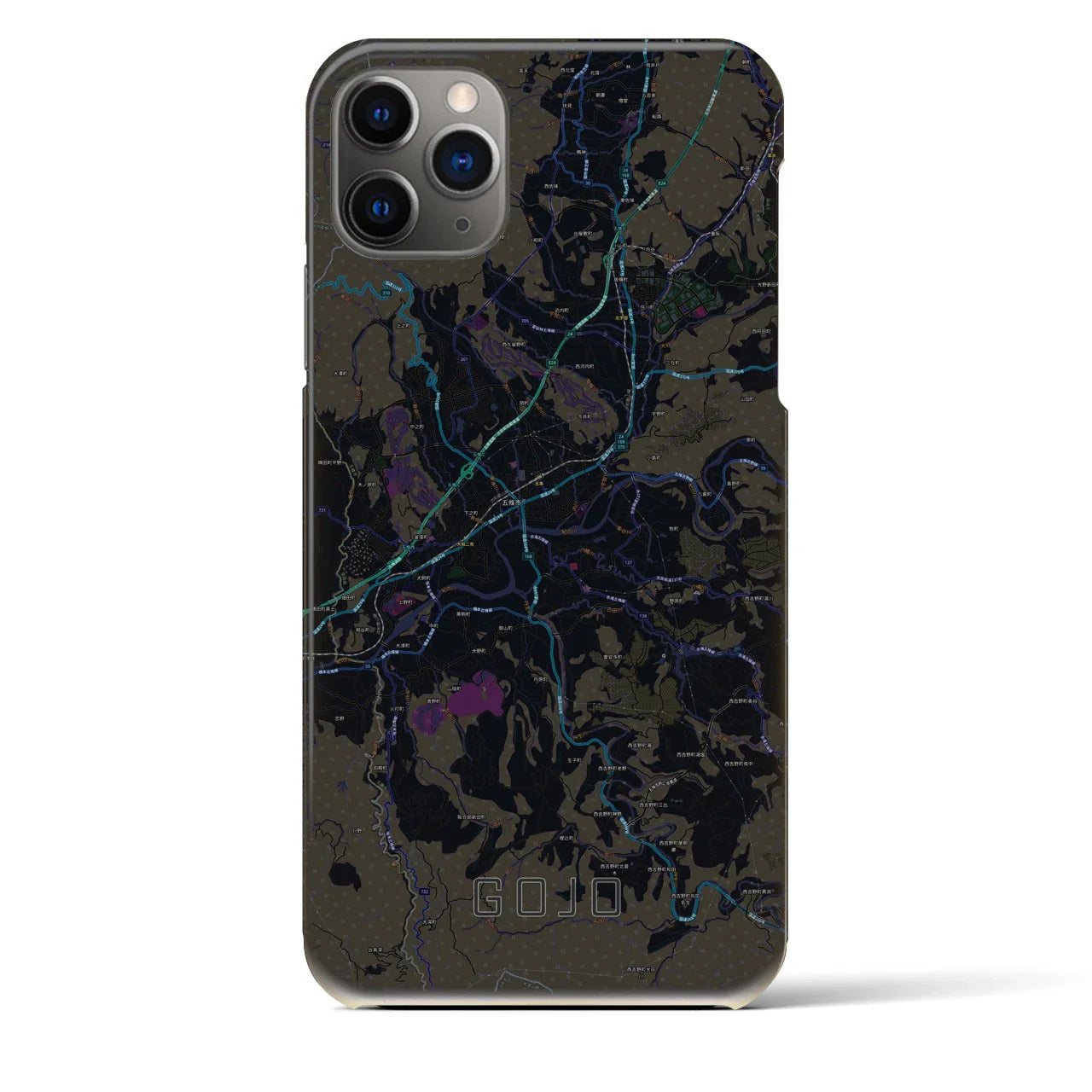 【五條(奈良県)】地図柄iPhoneケース(バックカバータイプ)