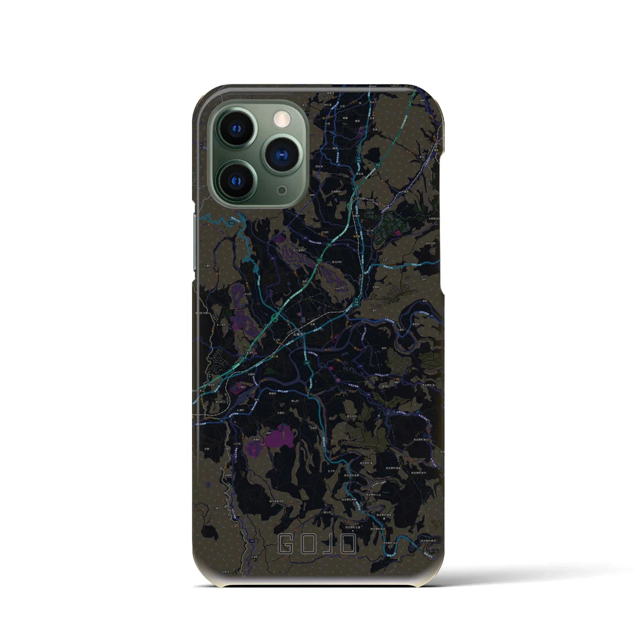 【五條(奈良県)】地図柄iPhoneケース(バックカバータイプ)