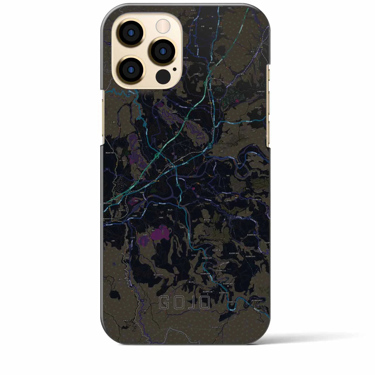 【五條(奈良県)】地図柄iPhoneケース(バックカバータイプ)
