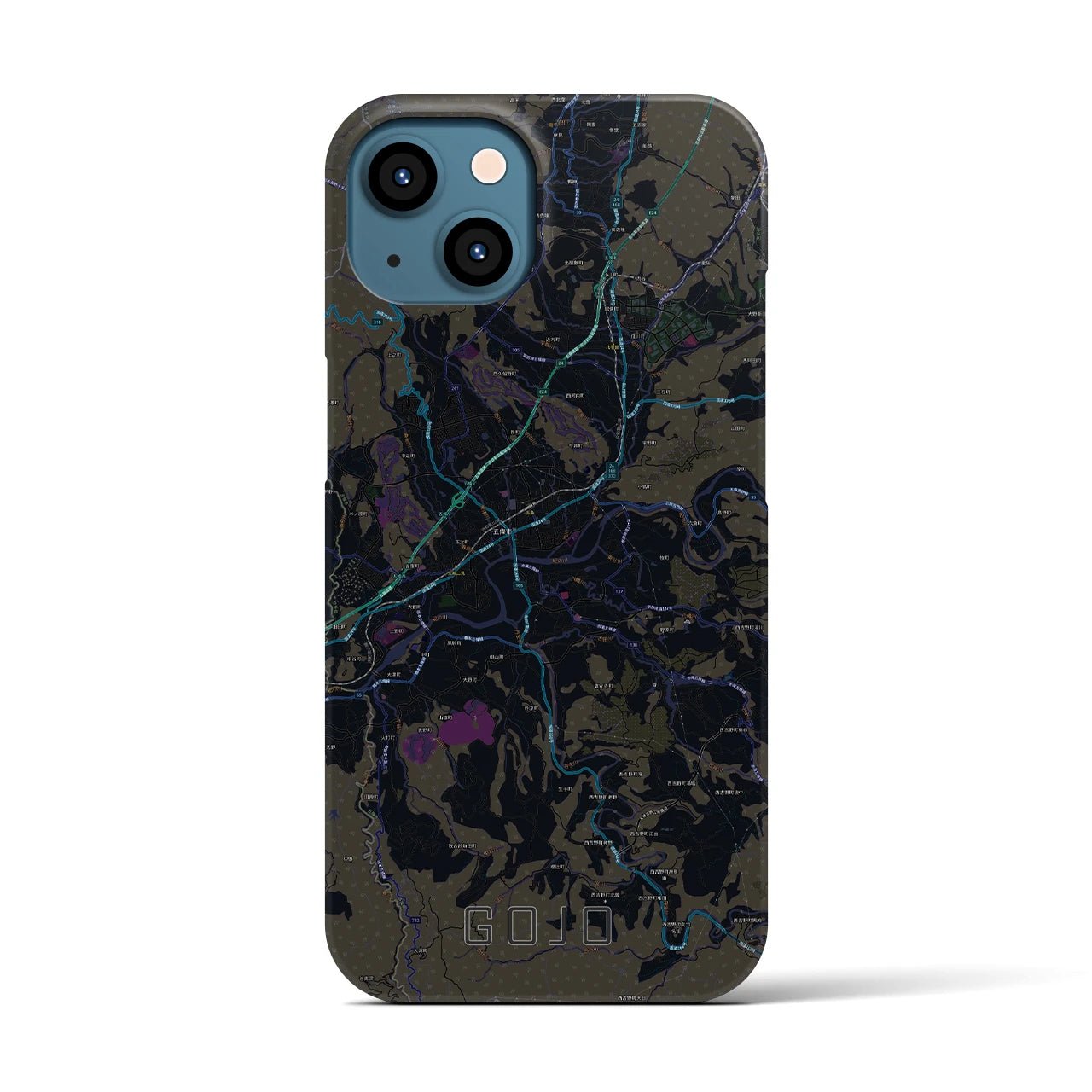 【五條(奈良県)】地図柄iPhoneケース(バックカバータイプ)