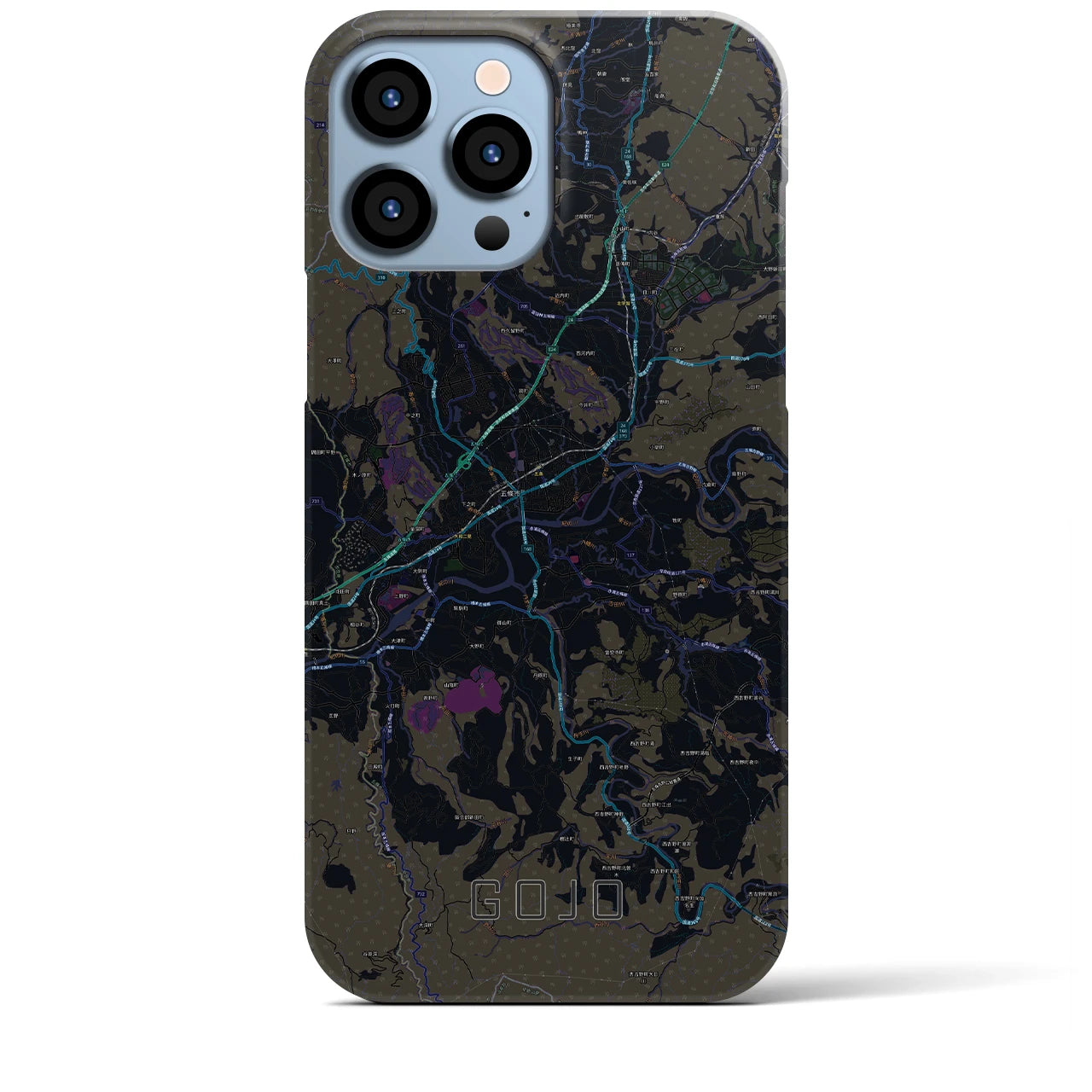 【五條(奈良県)】地図柄iPhoneケース(バックカバータイプ)