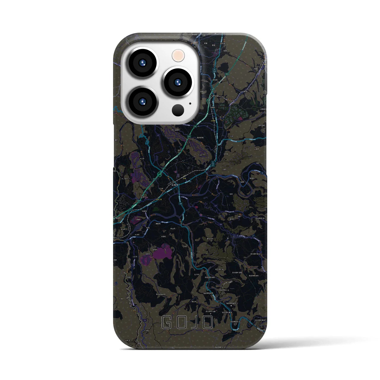 【五條(奈良県)】地図柄iPhoneケース(バックカバータイプ)