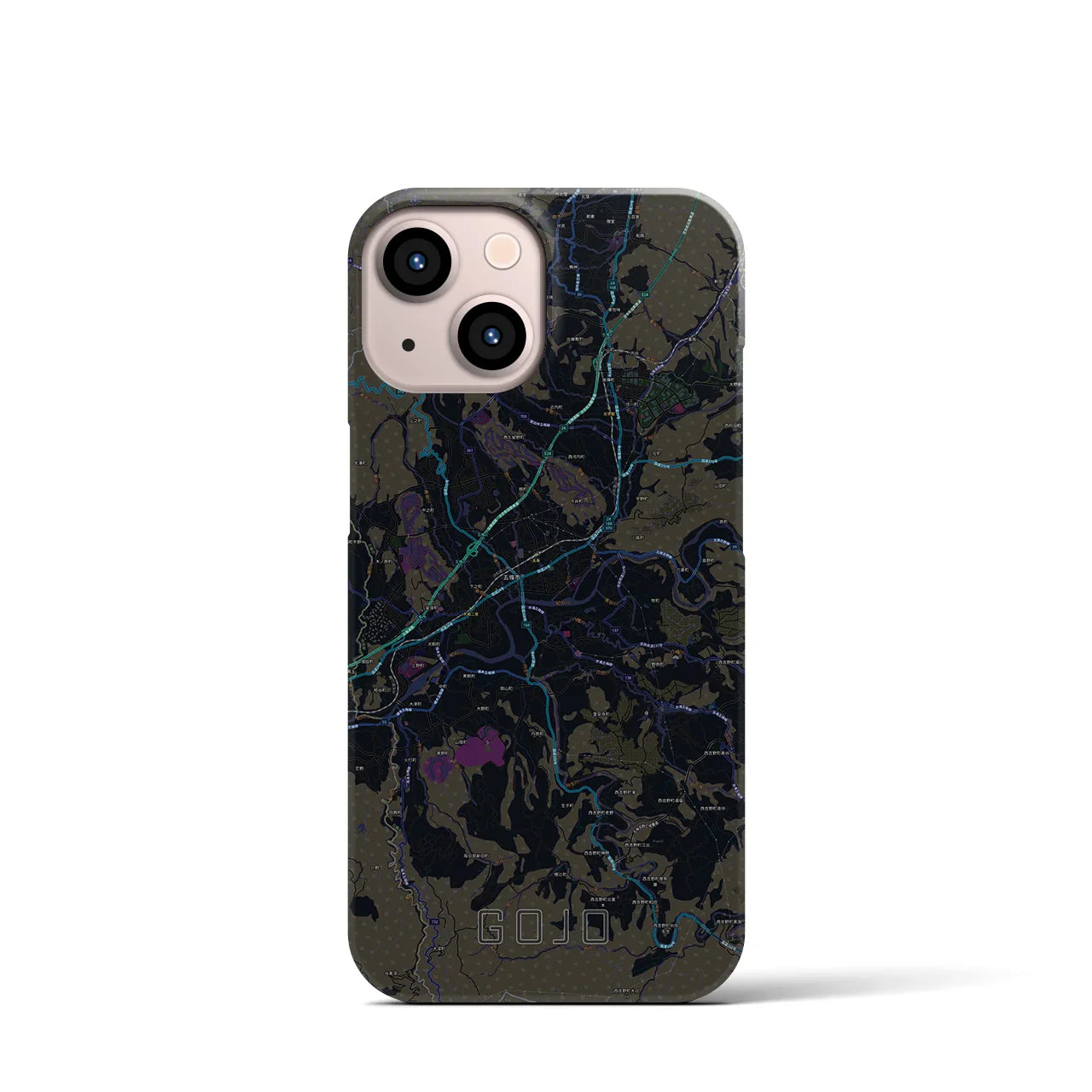 【五條(奈良県)】地図柄iPhoneケース(バックカバータイプ)