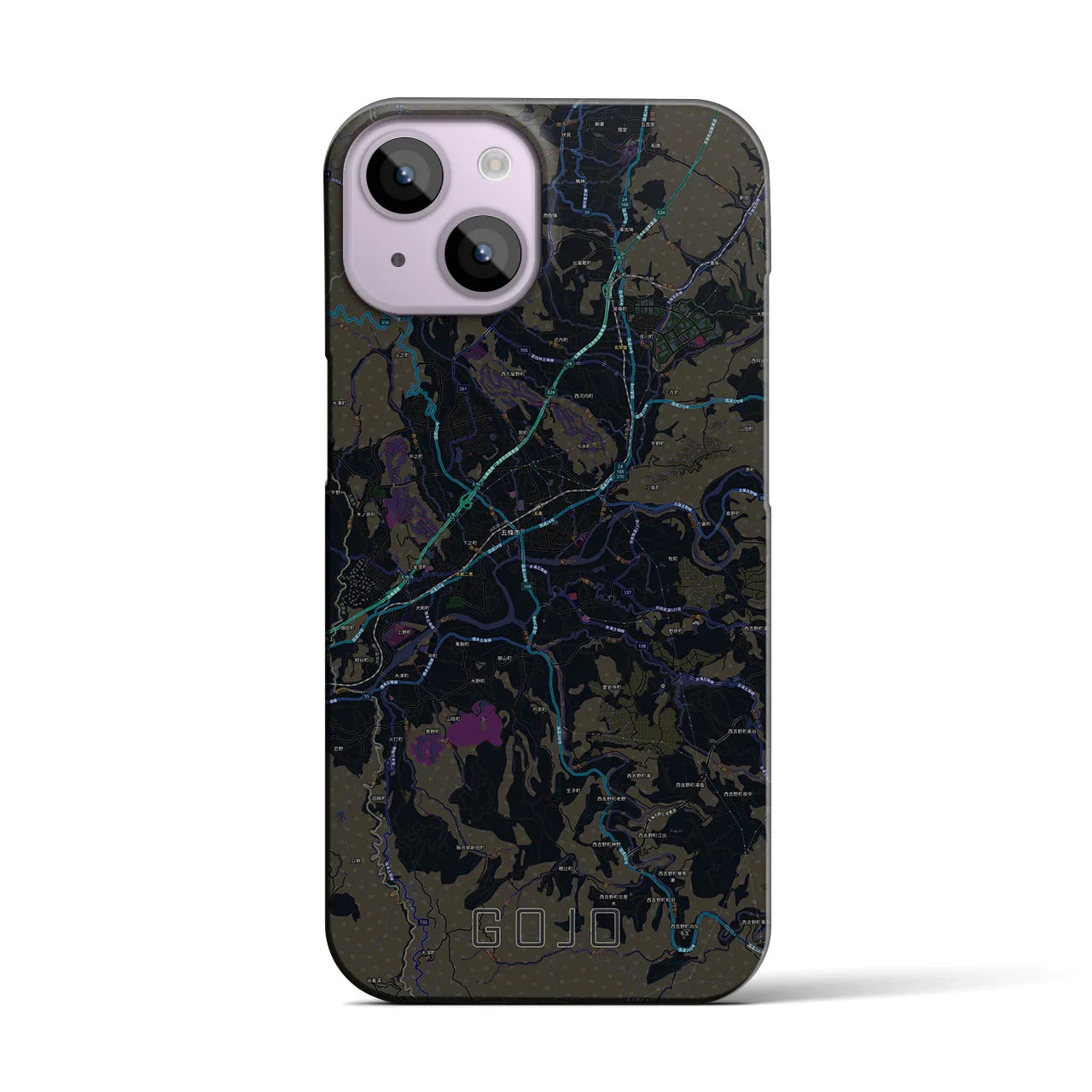 【五條(奈良県)】地図柄iPhoneケース(バックカバータイプ)