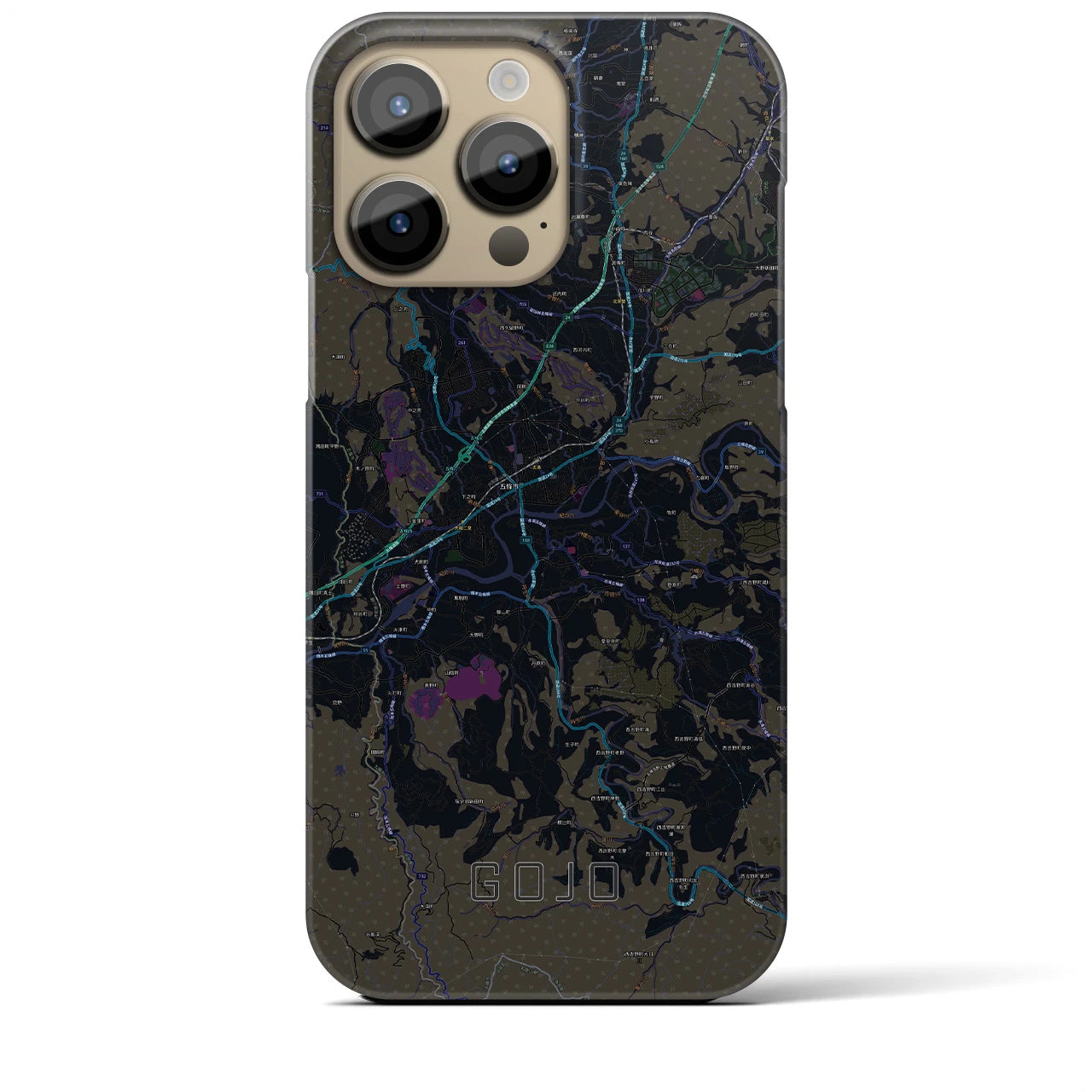 【五條(奈良県)】地図柄iPhoneケース(バックカバータイプ)