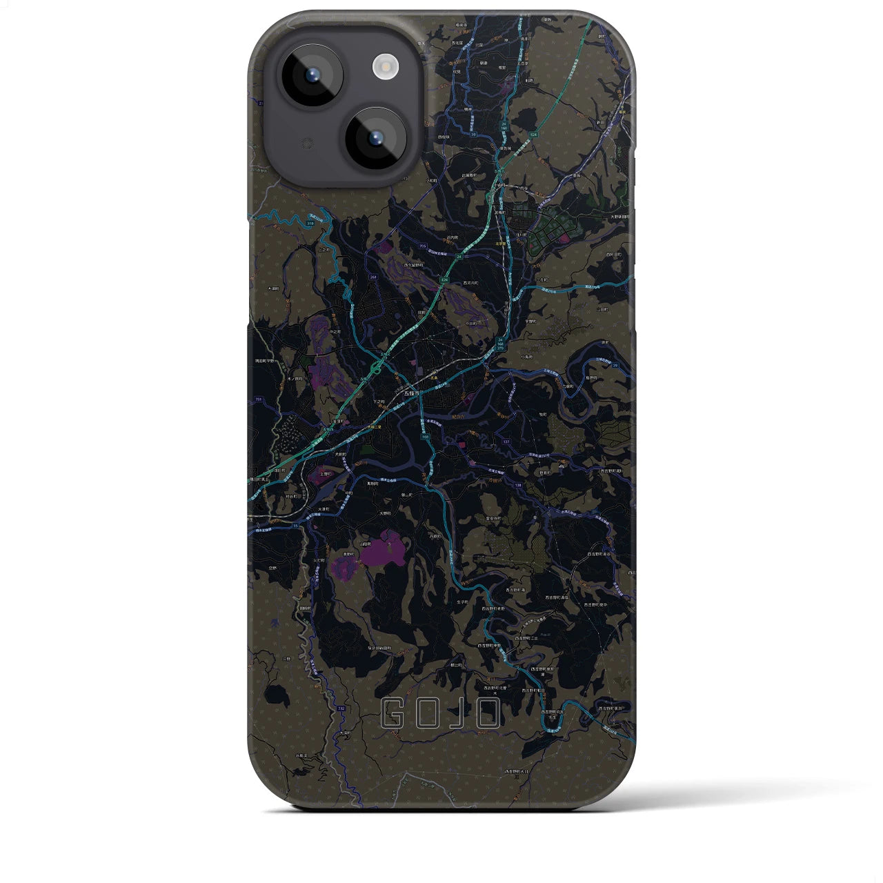 【五條(奈良県)】地図柄iPhoneケース(バックカバータイプ)