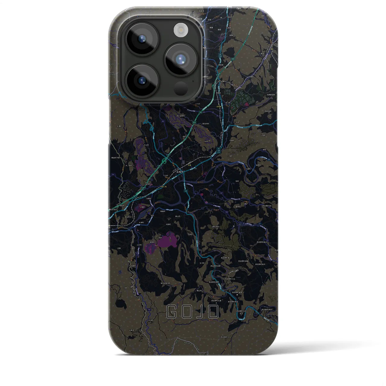 【五條(奈良県)】地図柄iPhoneケース(バックカバータイプ)