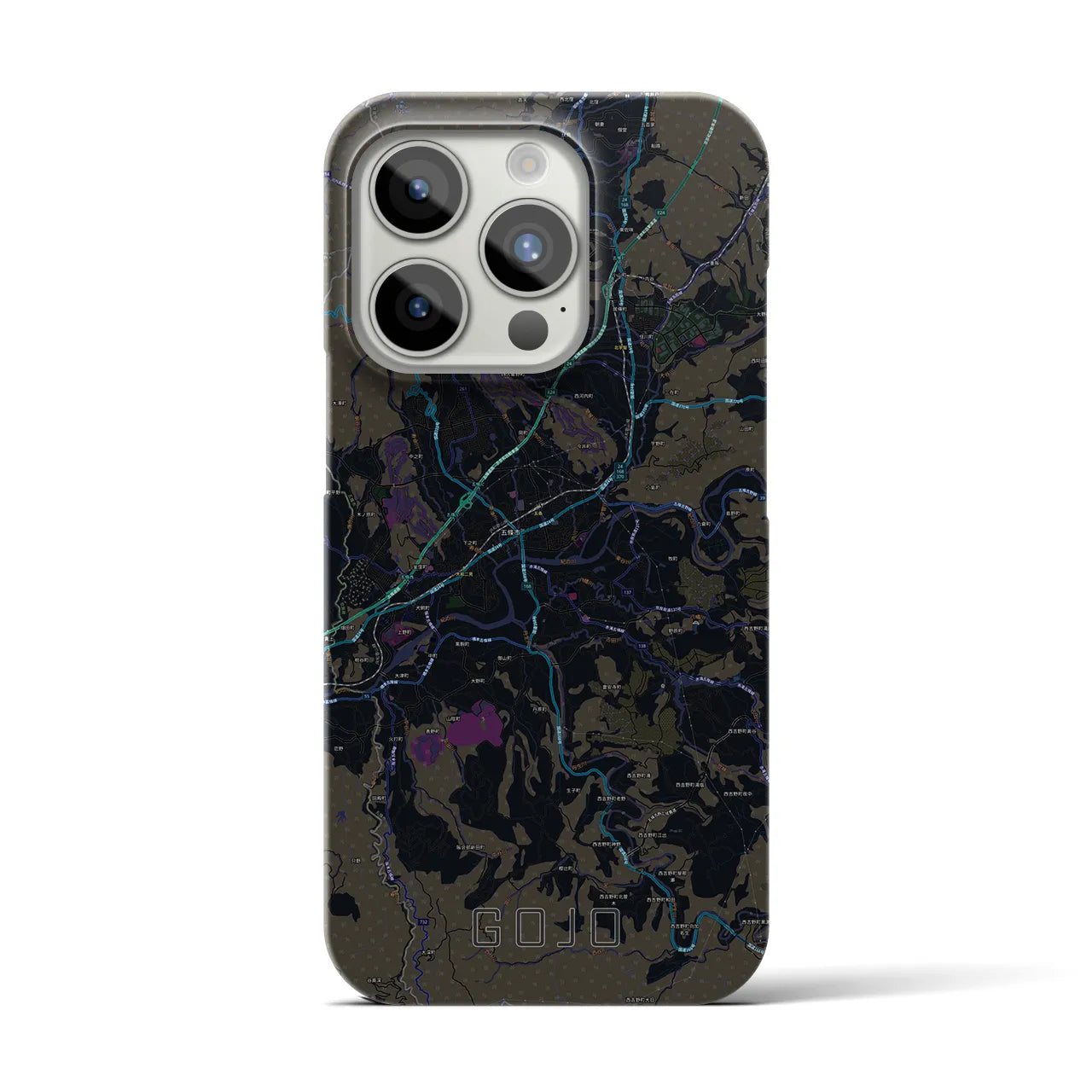 【五條(奈良県)】地図柄iPhoneケース(バックカバータイプ)