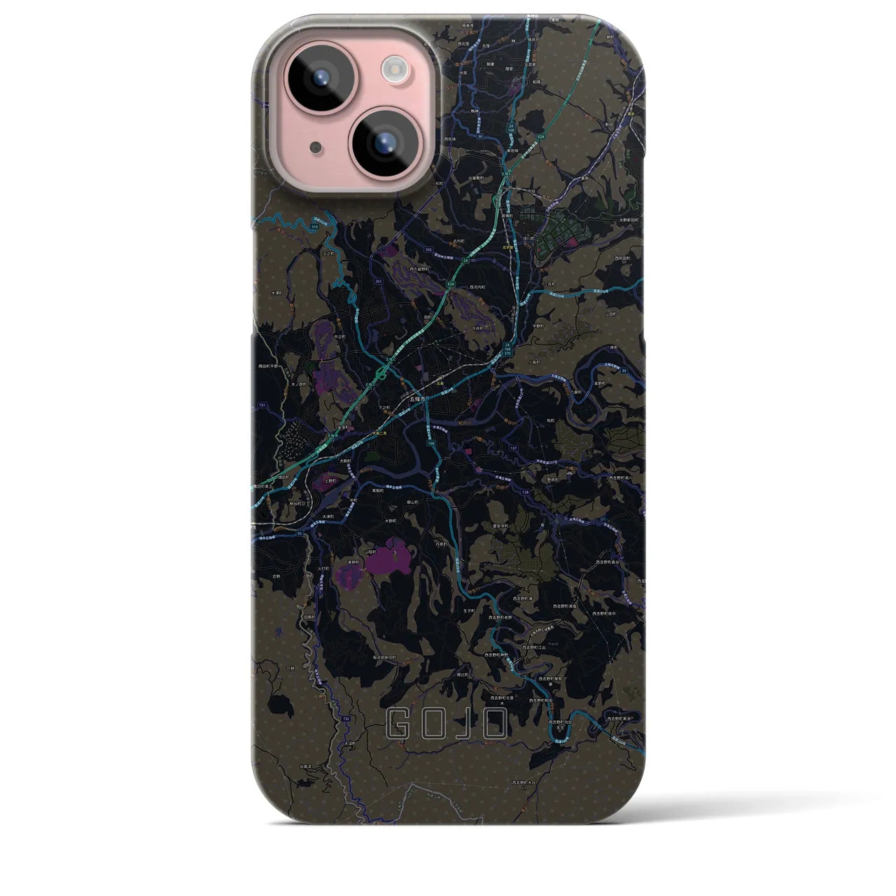 【五條(奈良県)】地図柄iPhoneケース(バックカバータイプ)