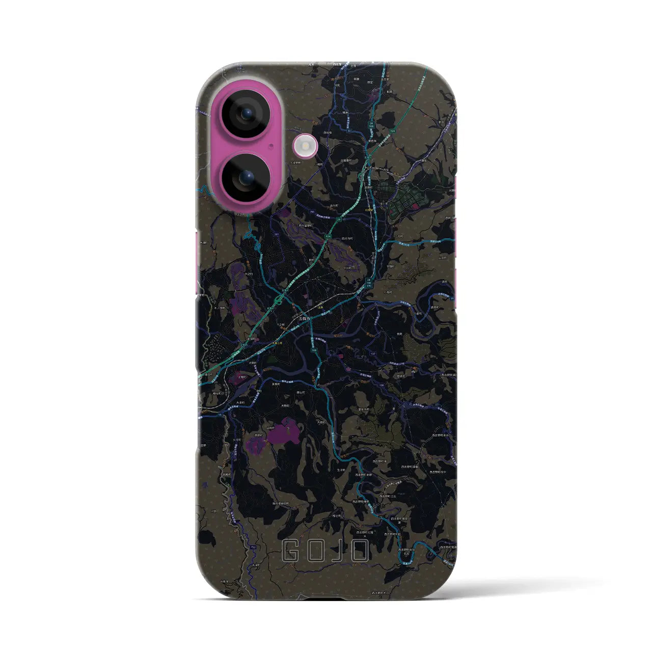 【五條(奈良県)】地図柄iPhoneケース(バックカバータイプ)