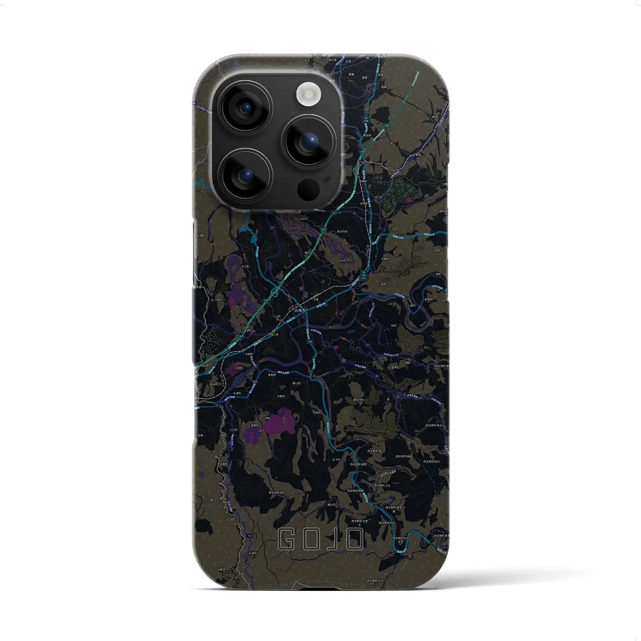 【五條(奈良県)】地図柄iPhoneケース(バックカバータイプ)