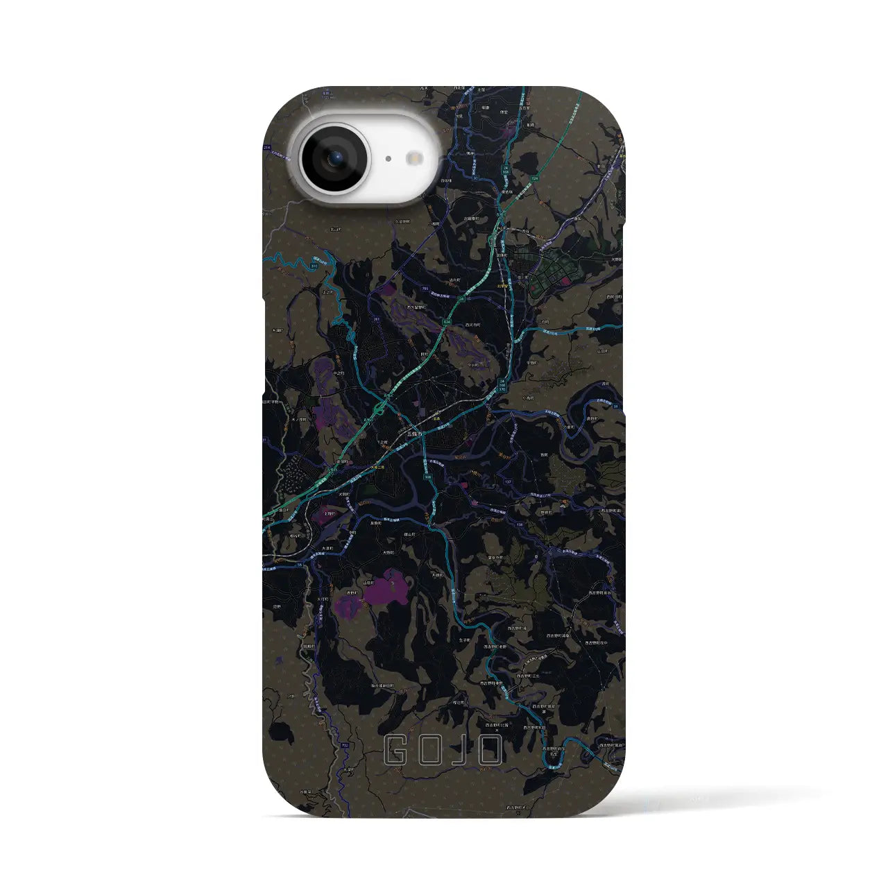 【五條(奈良県)】地図柄iPhoneケース(バックカバータイプ)