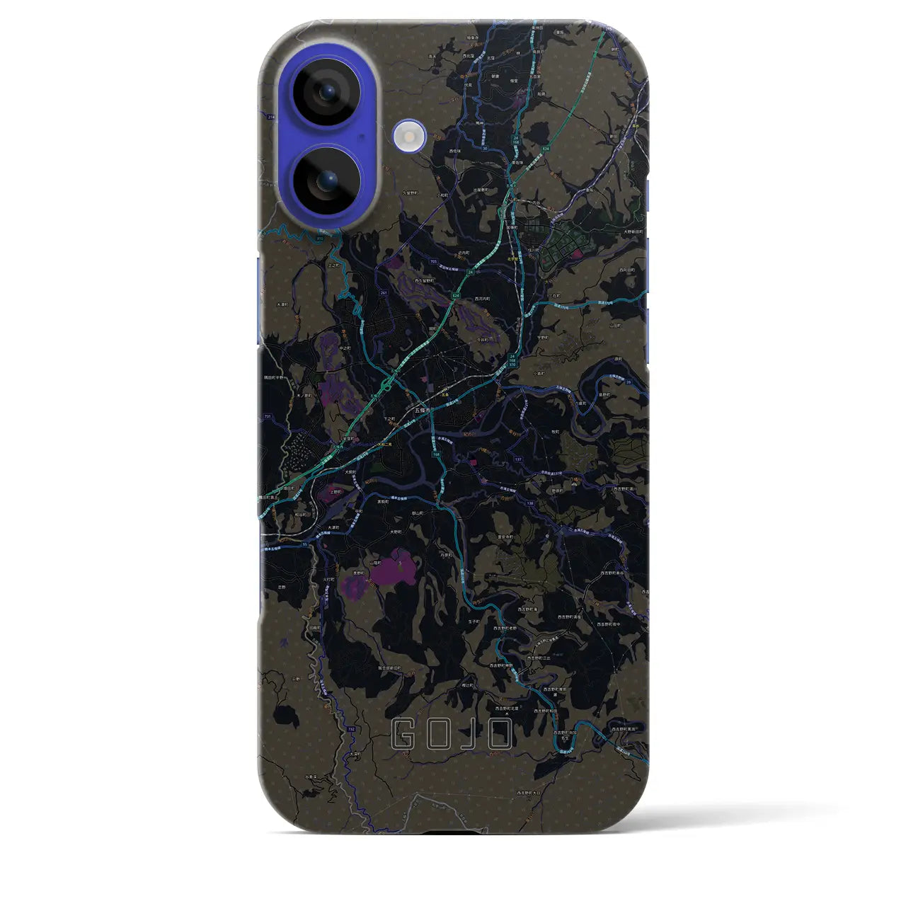 【五條(奈良県)】地図柄iPhoneケース(バックカバータイプ)