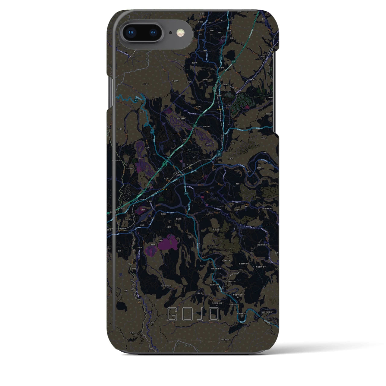 【五條(奈良県)】地図柄iPhoneケース(バックカバータイプ)