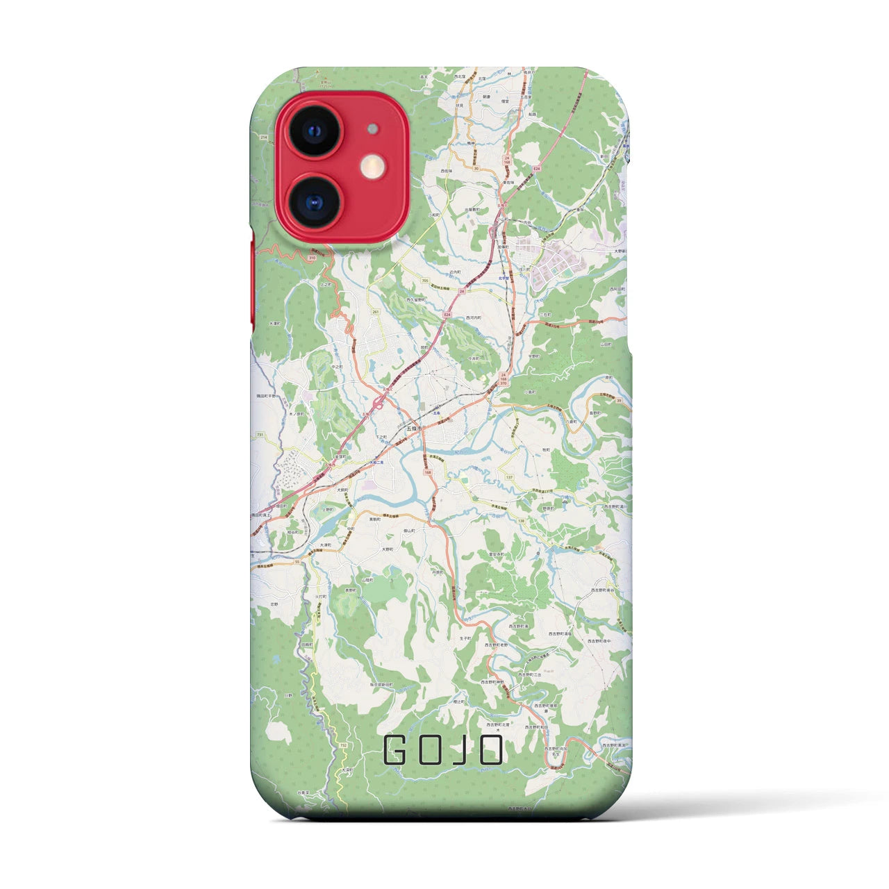 【五條(奈良県)】地図柄iPhoneケース(バックカバータイプ)