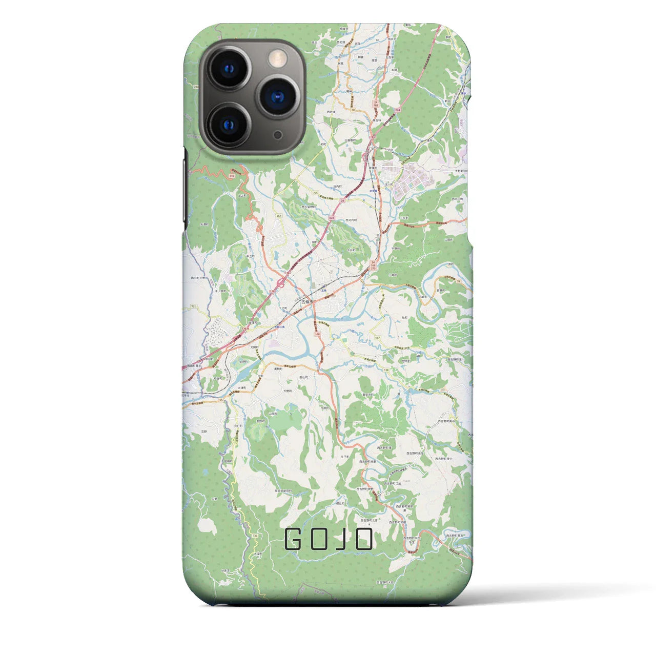 【五條(奈良県)】地図柄iPhoneケース(バックカバータイプ)