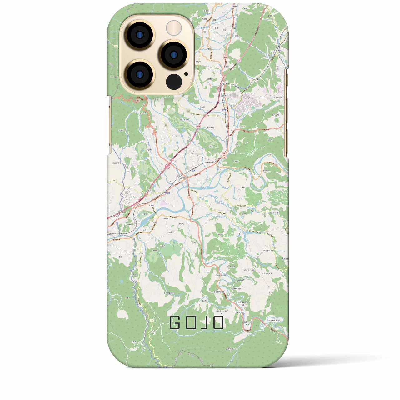 【五條(奈良県)】地図柄iPhoneケース(バックカバータイプ)