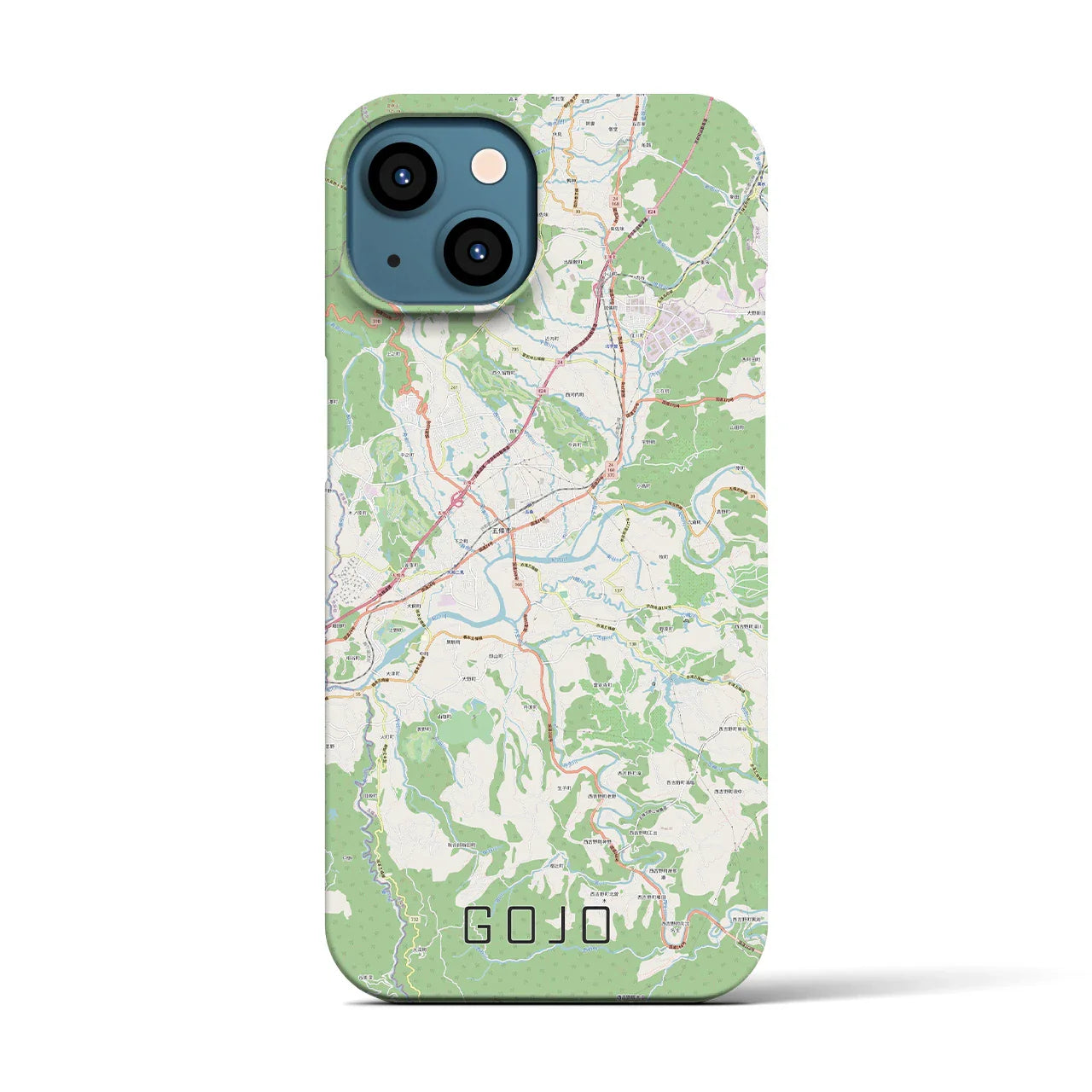【五條(奈良県)】地図柄iPhoneケース(バックカバータイプ)