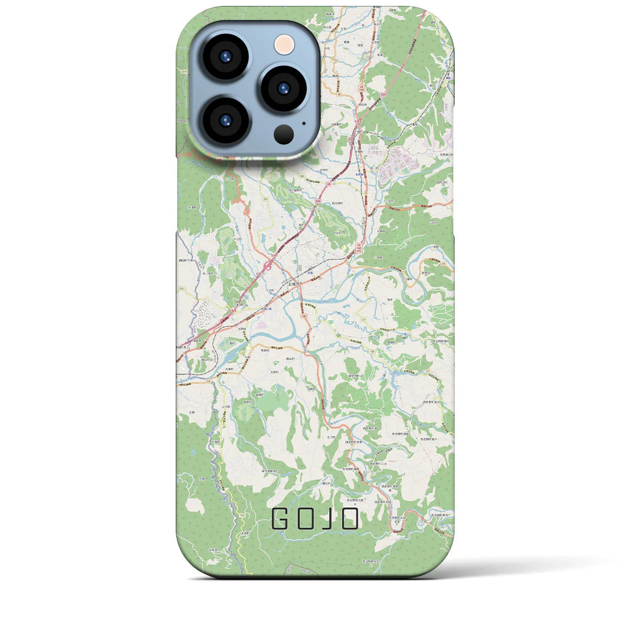 【五條(奈良県)】地図柄iPhoneケース(バックカバータイプ)