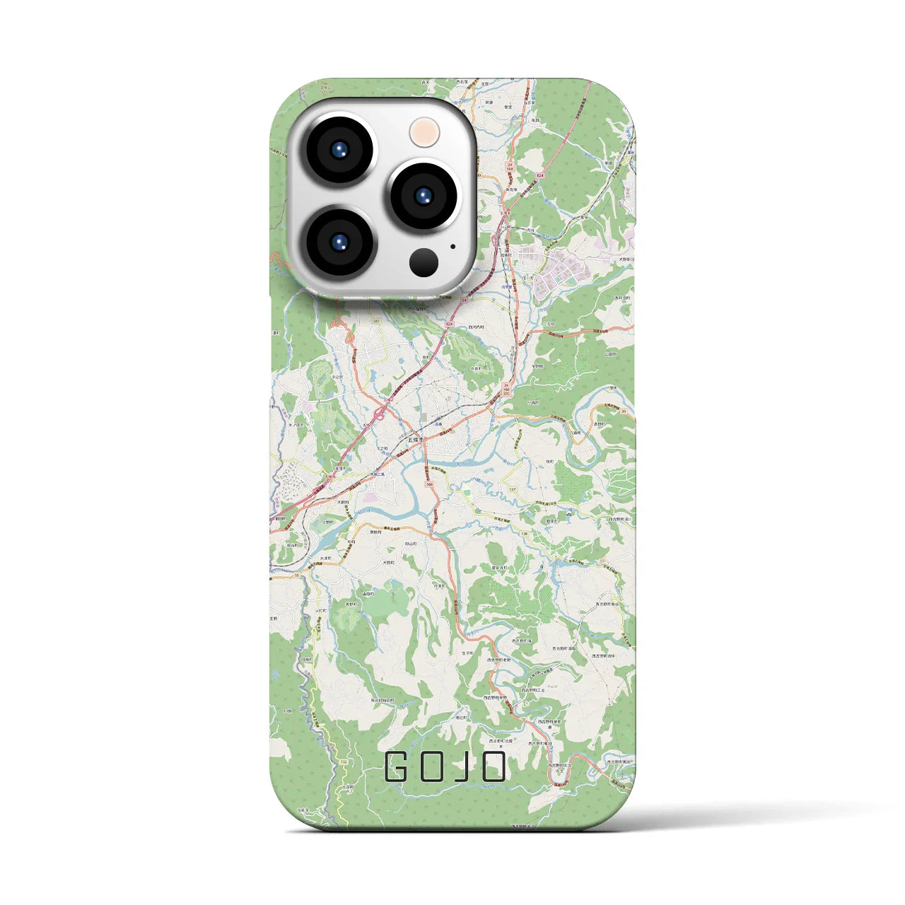 【五條(奈良県)】地図柄iPhoneケース(バックカバータイプ)