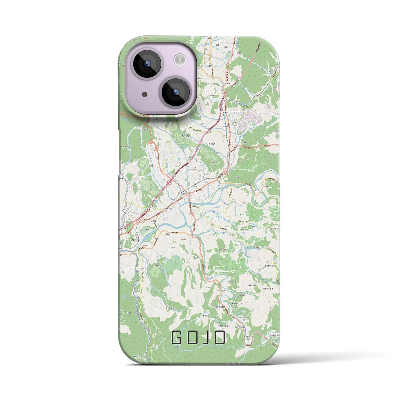 【五條(奈良県)】地図柄iPhoneケース(バックカバータイプ)