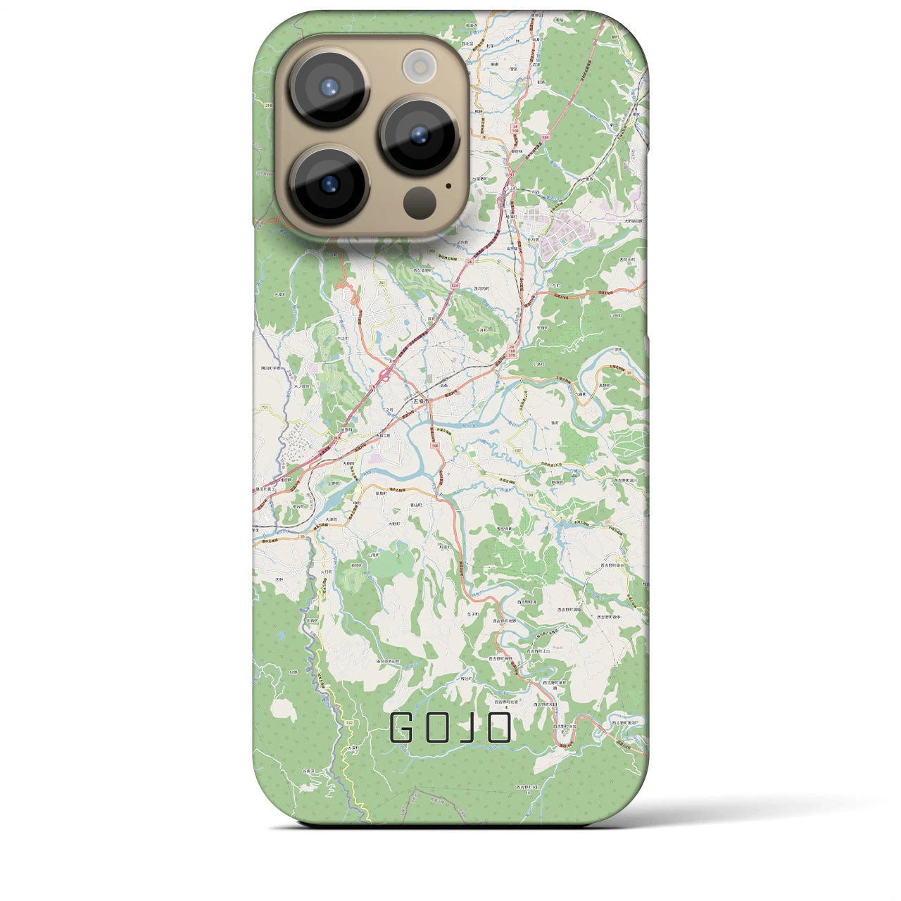 【五條(奈良県)】地図柄iPhoneケース(バックカバータイプ)