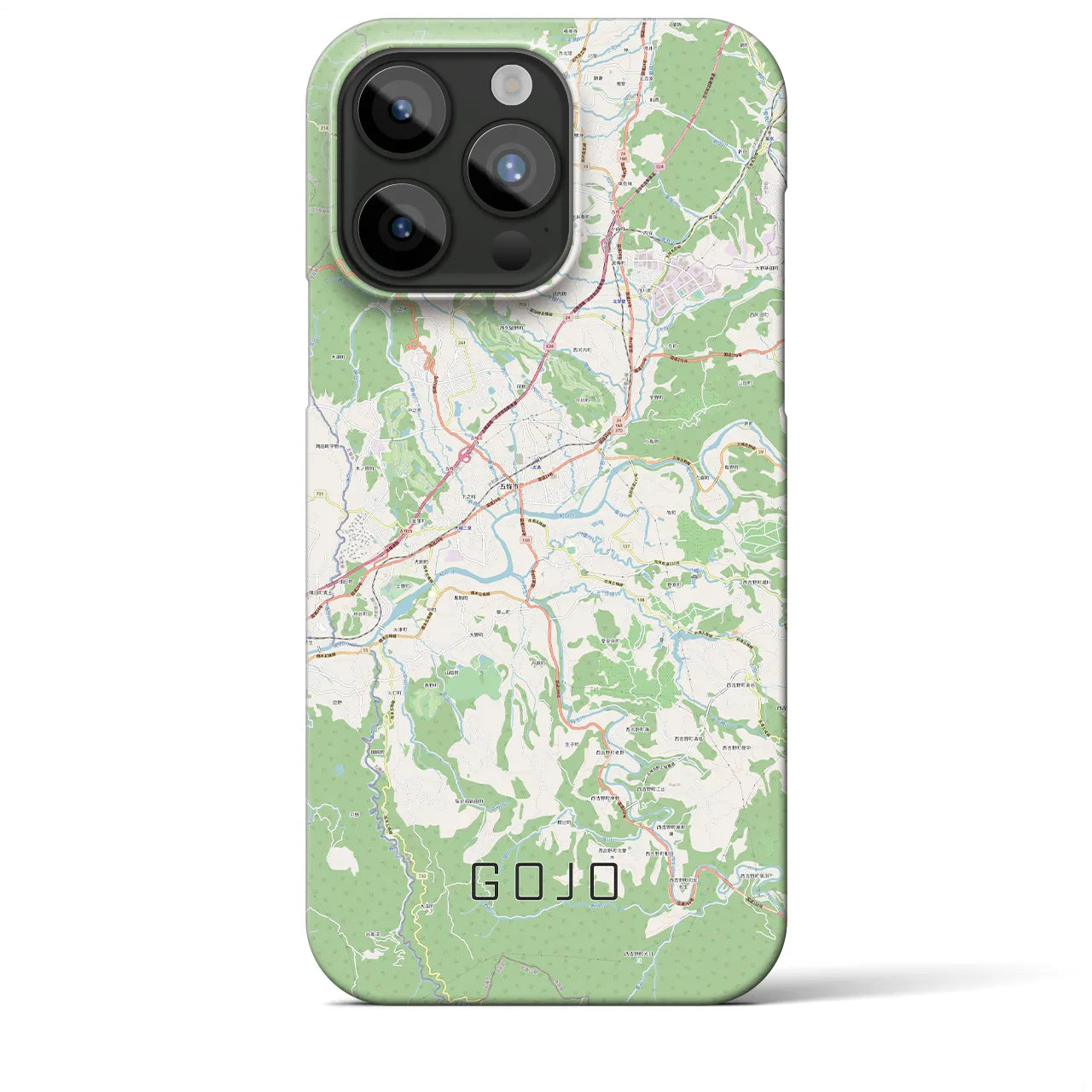 【五條(奈良県)】地図柄iPhoneケース(バックカバータイプ)