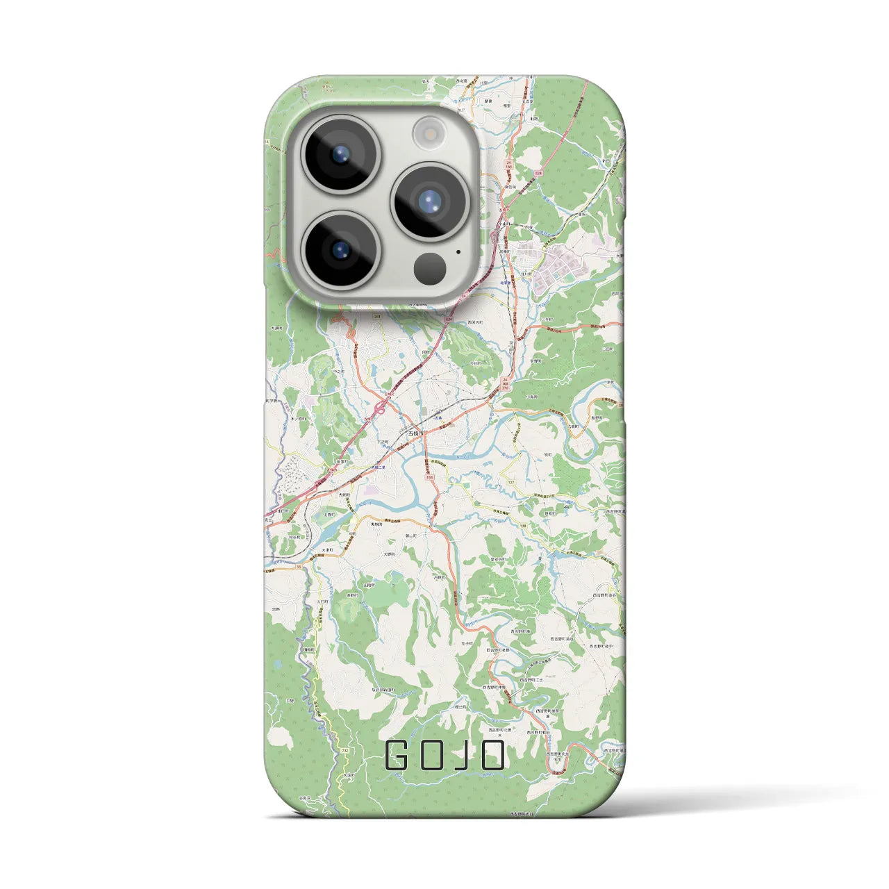 【五條(奈良県)】地図柄iPhoneケース(バックカバータイプ)