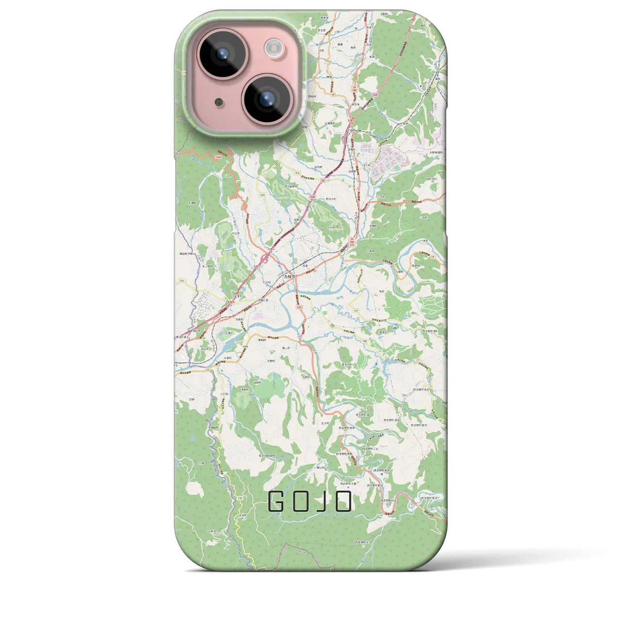 【五條(奈良県)】地図柄iPhoneケース(バックカバータイプ)