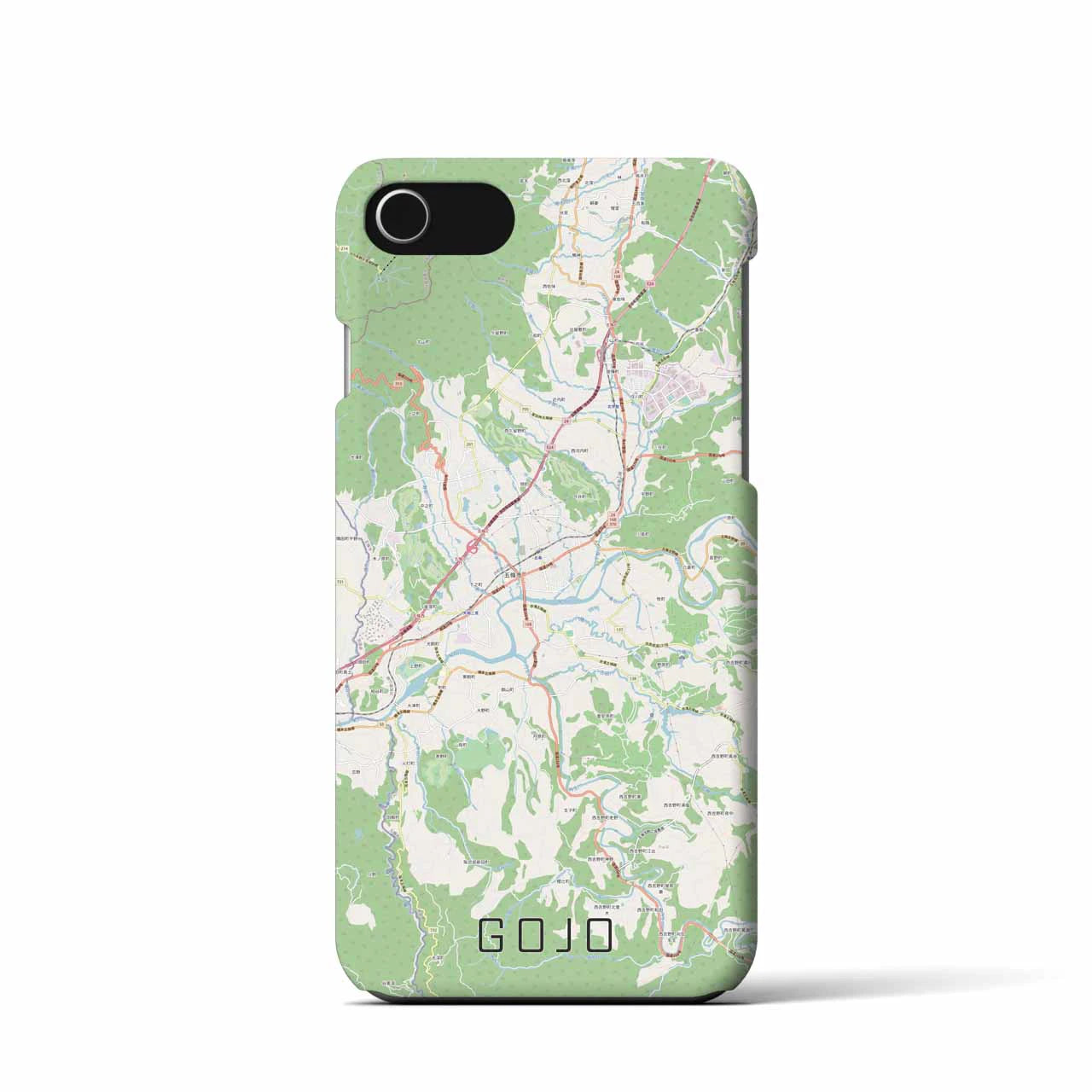 【五條(奈良県)】地図柄iPhoneケース(バックカバータイプ)