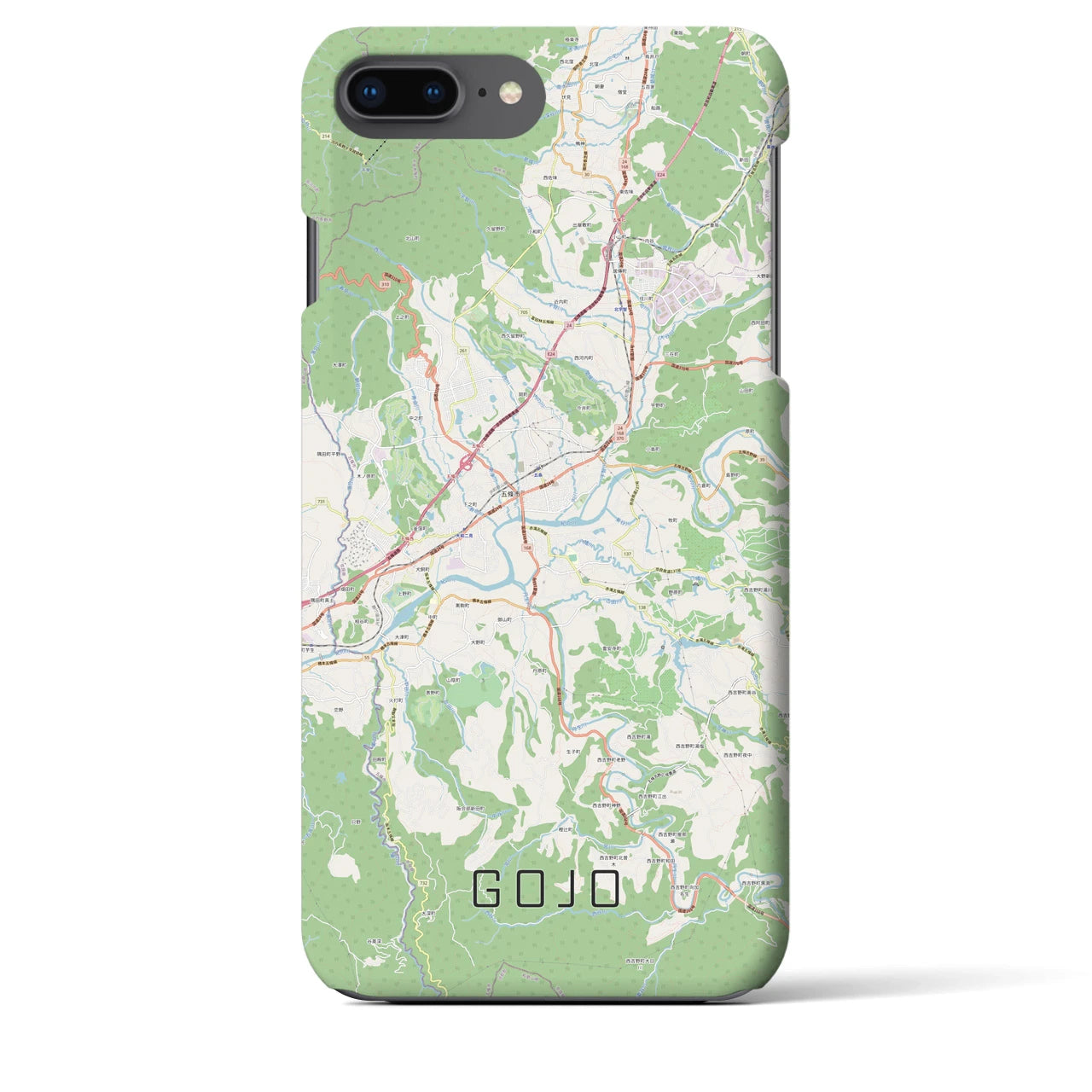 【五條(奈良県)】地図柄iPhoneケース(バックカバータイプ)