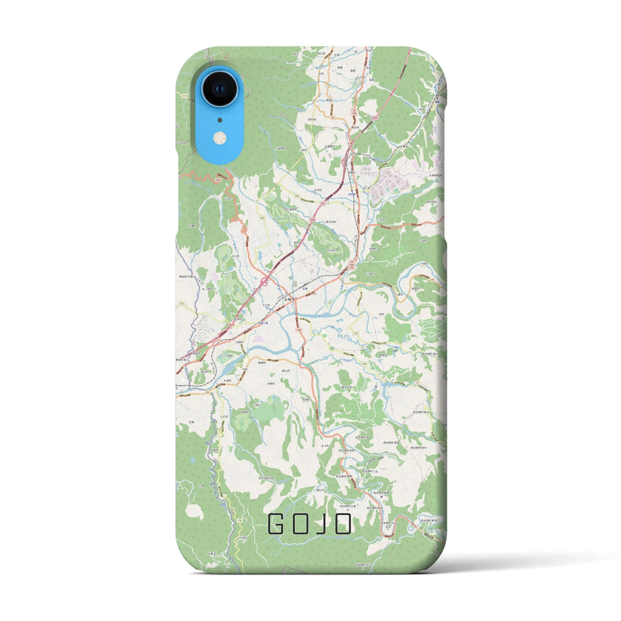 【五條(奈良県)】地図柄iPhoneケース(バックカバータイプ)