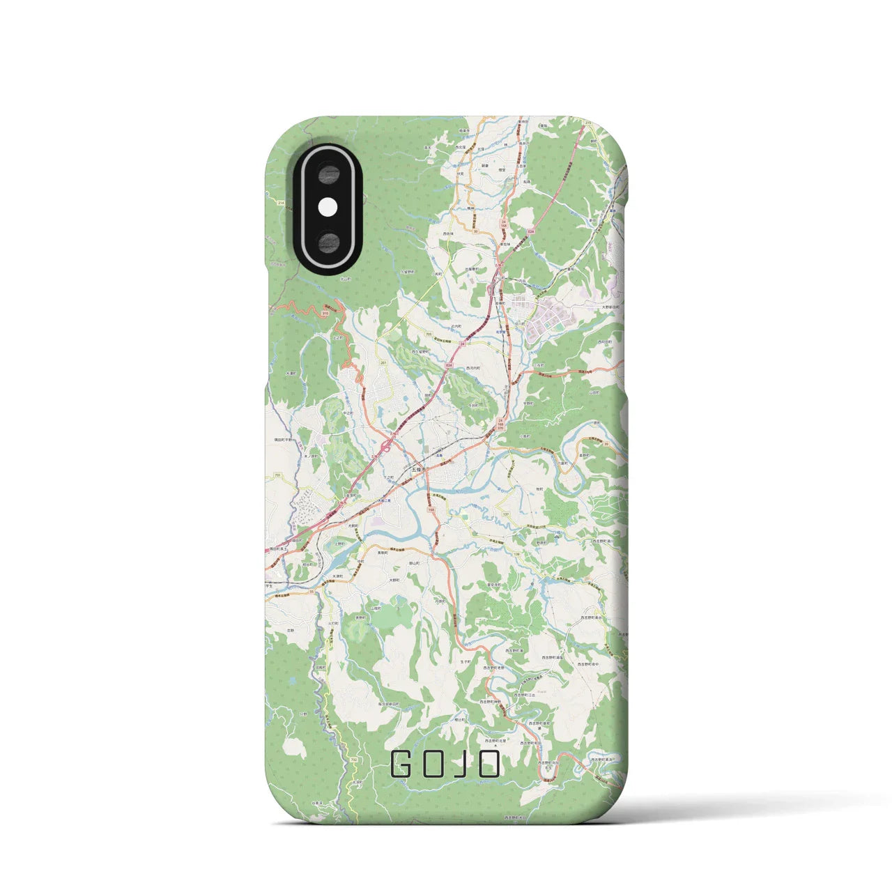【五條(奈良県)】地図柄iPhoneケース(バックカバータイプ)
