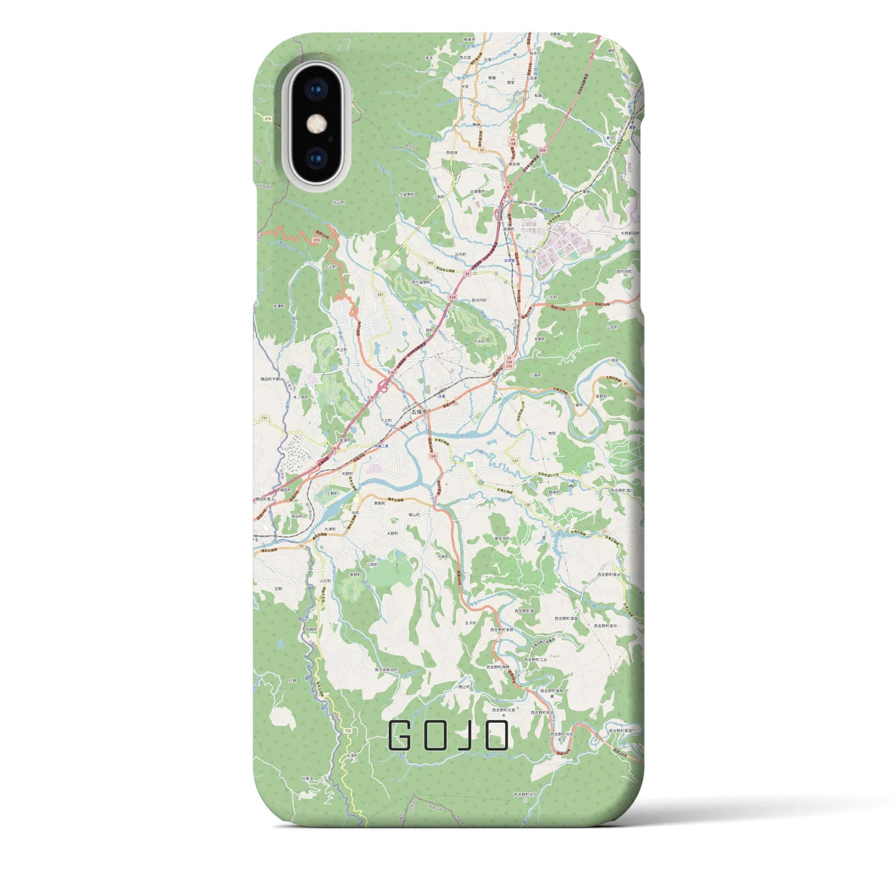 【五條(奈良県)】地図柄iPhoneケース(バックカバータイプ)