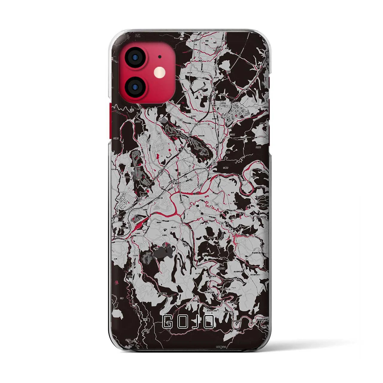 【五條(奈良県)】地図柄iPhoneケース(クリアタイプ)