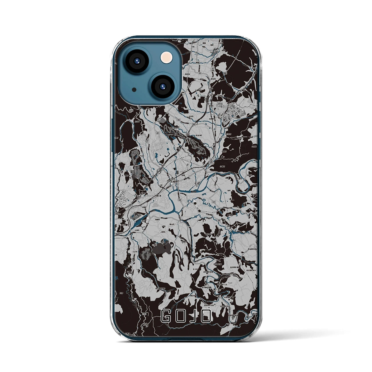 【五條(奈良県)】地図柄iPhoneケース(クリアタイプ)