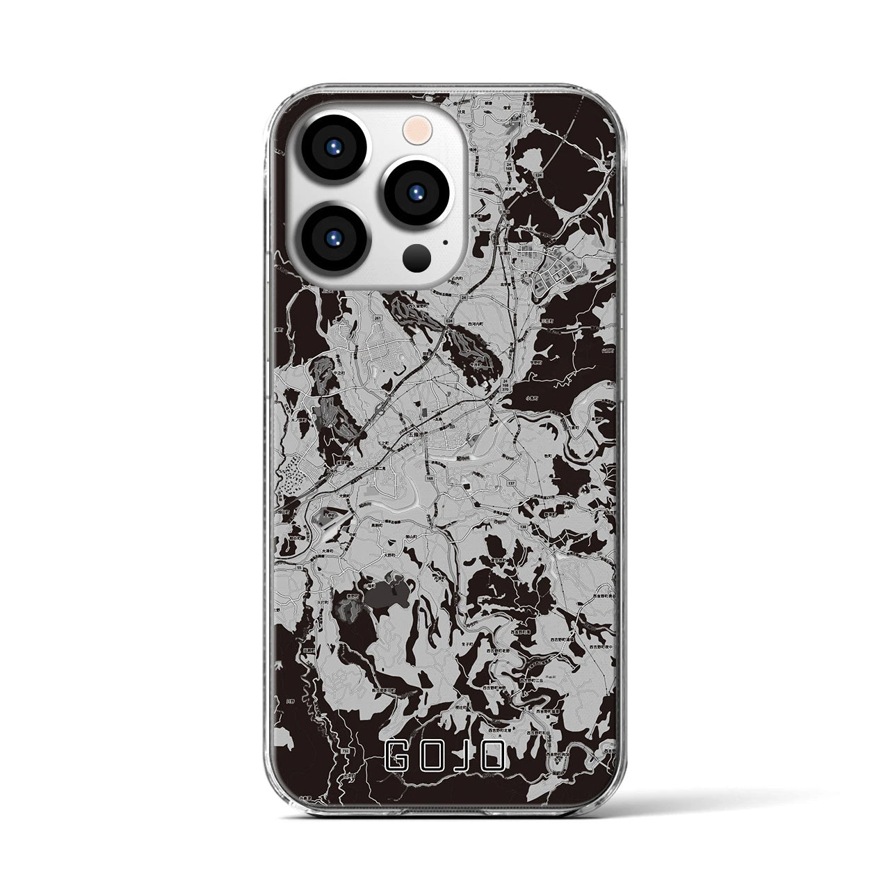 【五條(奈良県)】地図柄iPhoneケース(クリアタイプ)