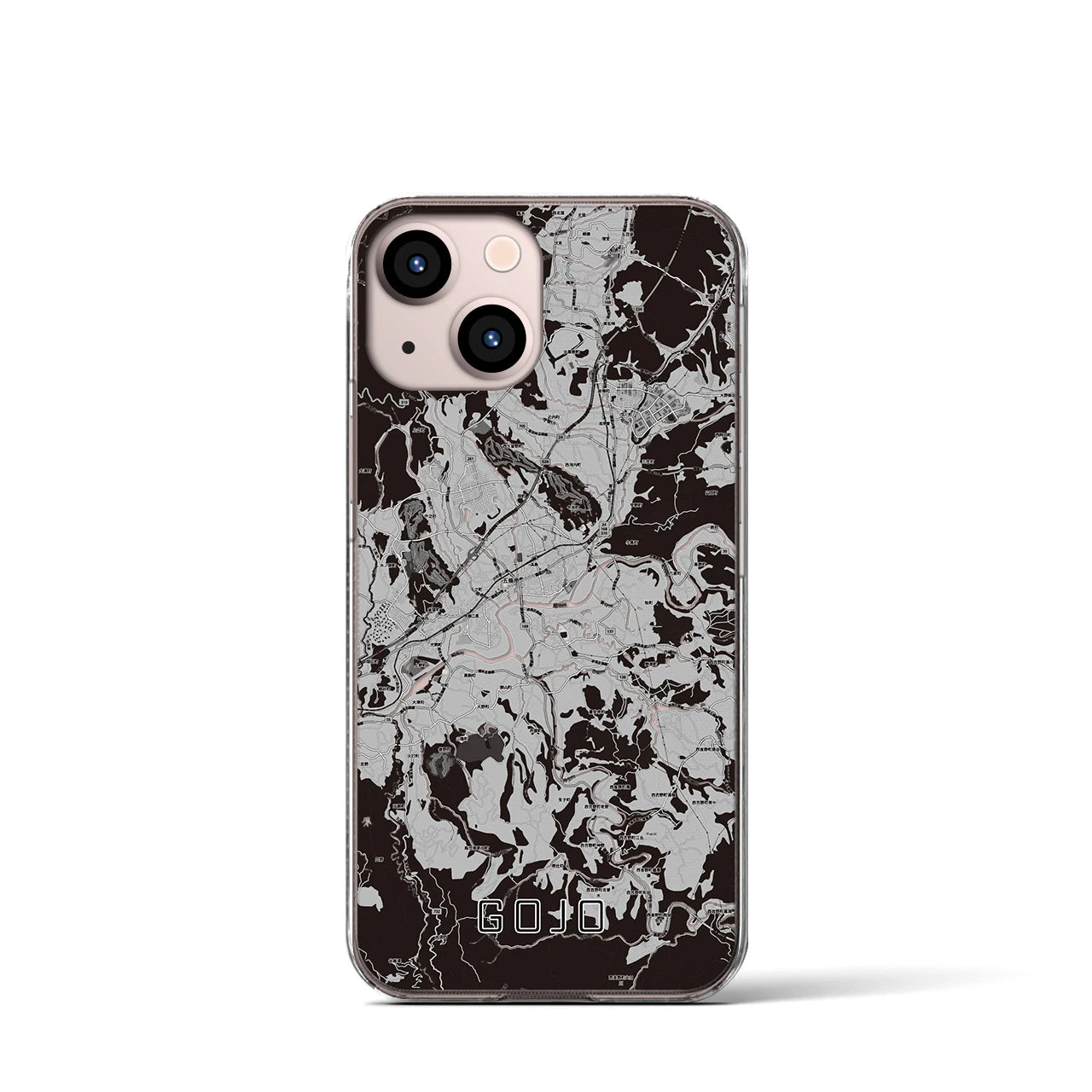 【五條(奈良県)】地図柄iPhoneケース(クリアタイプ)