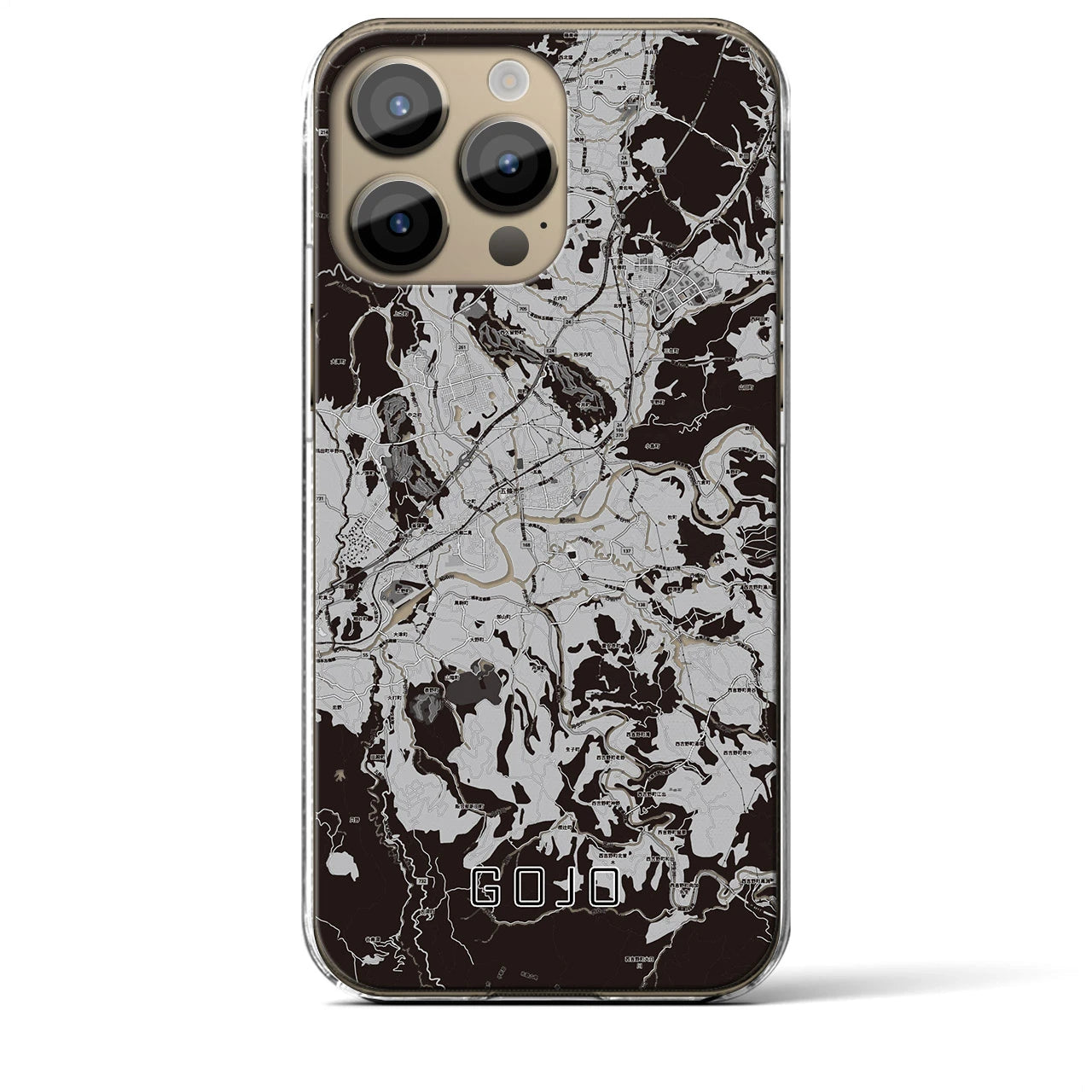 【五條(奈良県)】地図柄iPhoneケース(クリアタイプ)