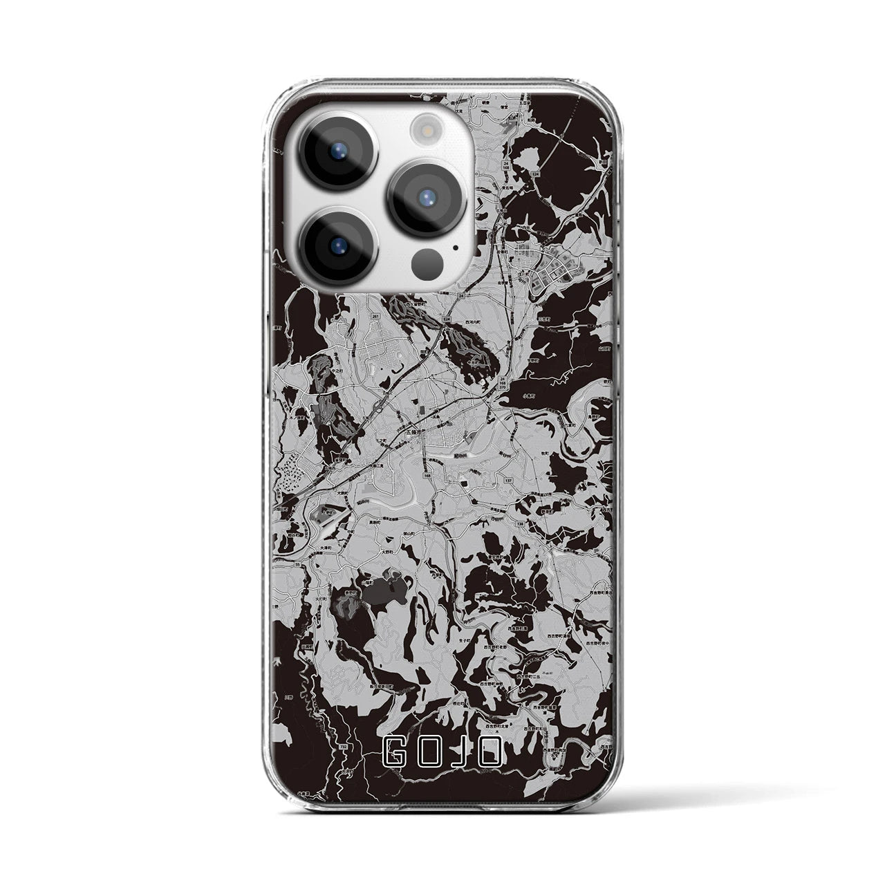 【五條(奈良県)】地図柄iPhoneケース(クリアタイプ)