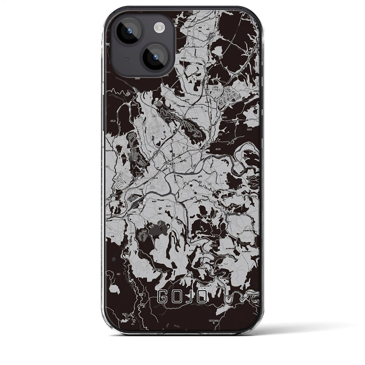 【五條(奈良県)】地図柄iPhoneケース(クリアタイプ)